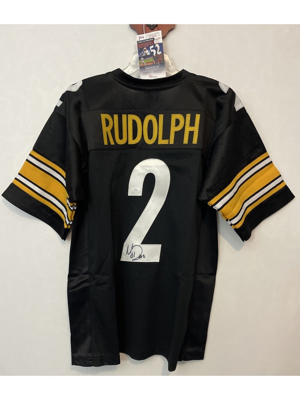 Pittsburgh Steelers 2 Mason Rudolph Autographed Black JSA Certified Jersey! AZ17